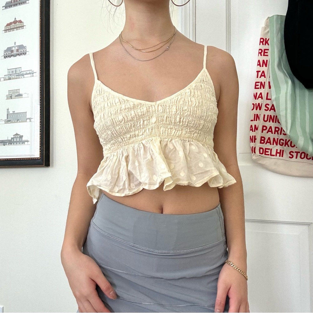 UO Going Out Ruffle Cami Top